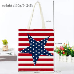 Flag Series 3 Printed Tote Bag - Reusable Canvas Shoulder Bag