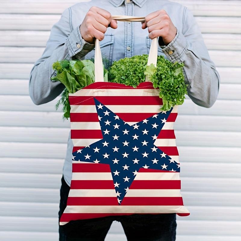 Flag Series 3 Printed Tote Bag - Reusable Canvas Shoulder Bag