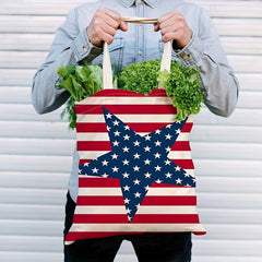 Flag Series 3 Printed Tote Bag - Reusable Canvas Shoulder Bag