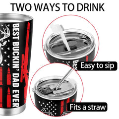 20oz Stainless Steel Tumbler Skull American Flag Perfect Gift for Dad Men