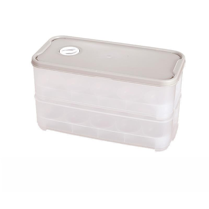 Double Layer Egg Holder Storage Container 10 20 Grids Refrigerator Egg Box