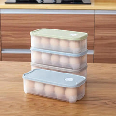 Double Layer Egg Holder Storage Container 10 20 Grids Refrigerator Egg Box