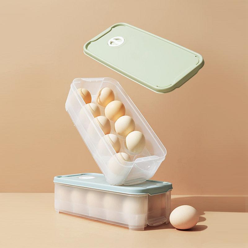 Double Layer Egg Holder Storage Container 10 20 Grids Refrigerator Egg Box