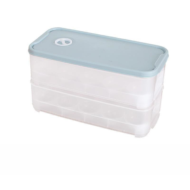 Double Layer Egg Holder Storage Container 10 20 Grids Refrigerator Egg Box