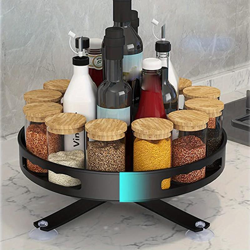 Lazy Susan Rotating Spice Rack Organizer