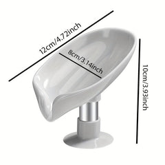 2pcs Leaf Shape Soap Box Drain Soap Holder Bathroom Accessories