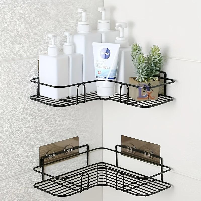 1pc Bathroom Shelf Shower Caddy Rack No Punching Triangle Storage Rack