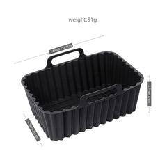 2pcs Non Stick Air Fryer Silicone Liners, Reusable Pot Liner for Dual Basket