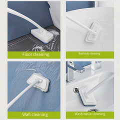 Long Handle Bathroom Cleaning Sponge with Ceramic Tile Brush