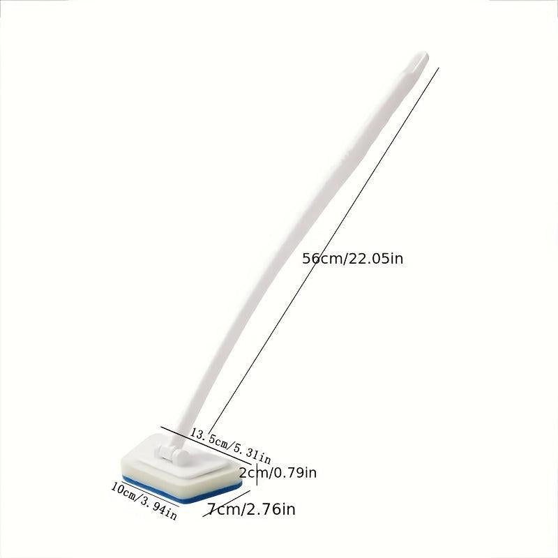 Long Handle Bathroom Cleaning Sponge with Ceramic Tile Brush