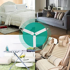 4pcs Adjustable Elastic Bed Sheet Grippers Fastener Clips