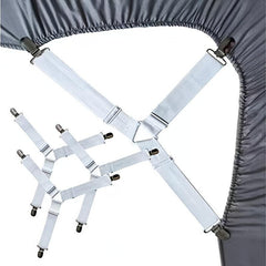 4pcs Adjustable Elastic Bed Sheet Grippers Fastener Clips