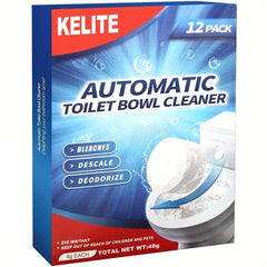 12pk Toilet Bowl Cleaner Tablets Automatic w/ Bleach Sustained Release