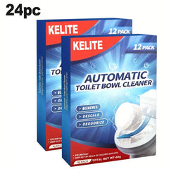 12pk Toilet Bowl Cleaner Tablets Automatic w/ Bleach Sustained Release