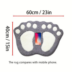 Soft Gray Bath Mat with Non Slip Backing - Fall Bathroom Decor