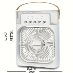 Hydrocooling Portable Air Conditioner 3 Speeds Humidifier Spray Heads