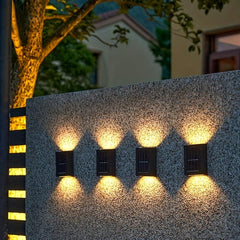 Solar Patio Sconces LED Garden Tree Light Waterproof Warm Energy Saving