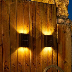 Solar Patio Sconces LED Garden Tree Light Waterproof Warm Energy Saving