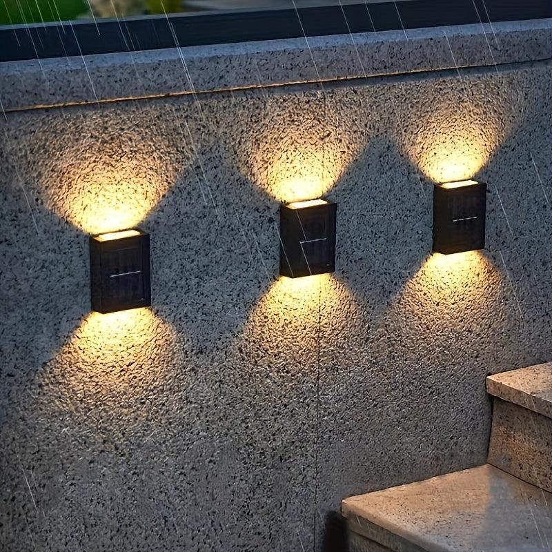 Solar Patio Sconces LED Garden Tree Light Waterproof Warm Energy Saving