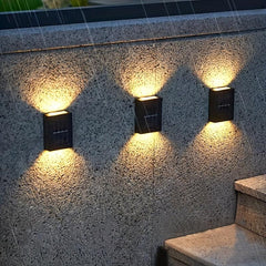 Solar Patio Sconces LED Garden Tree Light Waterproof Warm Energy Saving