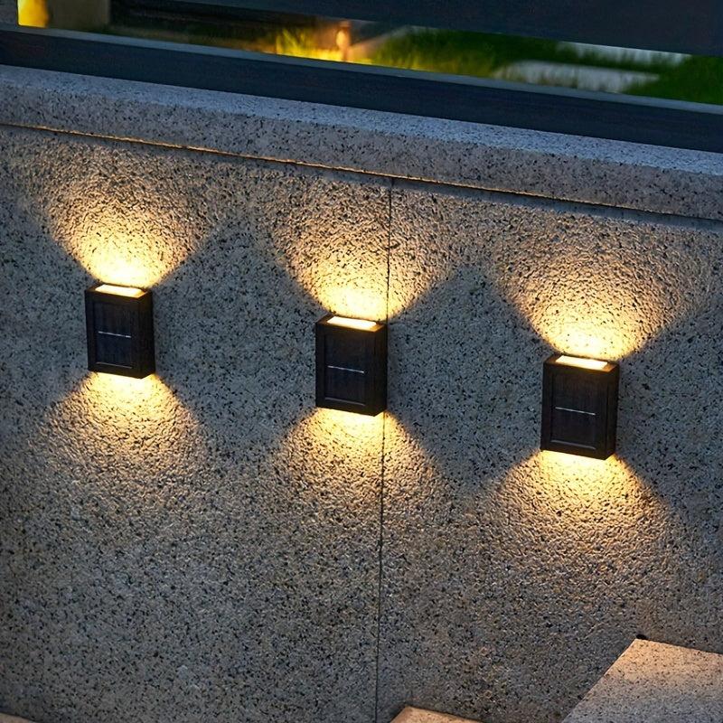 Solar Patio Sconces LED Garden Tree Light Waterproof Warm Energy Saving