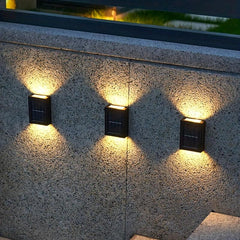 Solar Patio Sconces LED Garden Tree Light Waterproof Warm Energy Saving