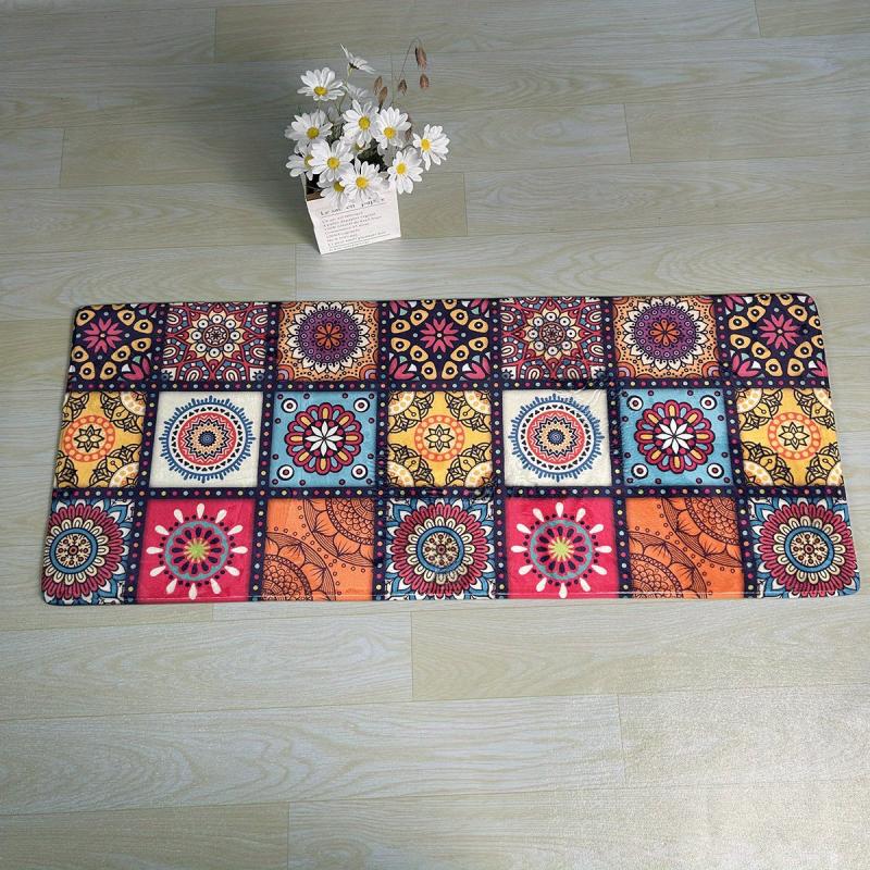 Soft Thickened Kitchen Floor Mat Bohemian Non-slip Waterproof Mat
