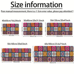 Soft Thickened Kitchen Floor Mat Bohemian Non-slip Waterproof Mat