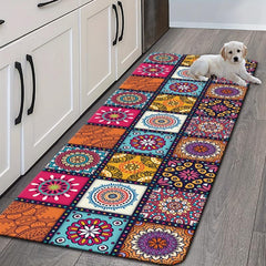 Soft Thickened Kitchen Floor Mat Bohemian Non-slip Waterproof Mat
