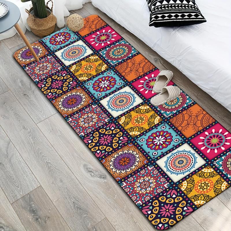 Soft Thickened Kitchen Floor Mat Bohemian Non-slip Waterproof Mat