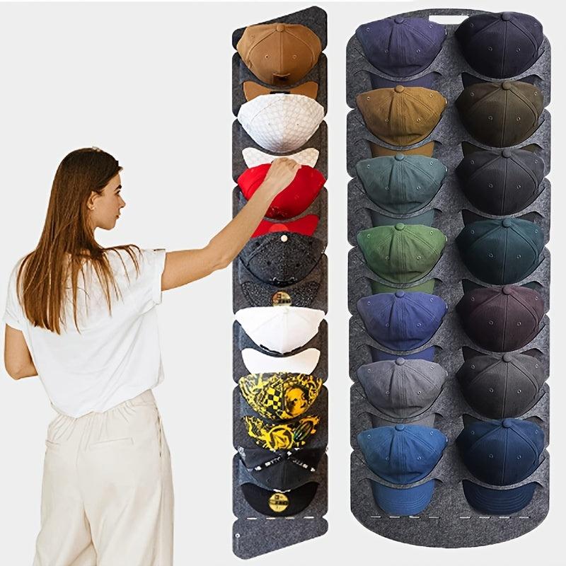 7 Pocket Hat Organizer Holder for Door Baseball Hats