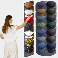 7 Pocket Hat Organizer Holder for Door Baseball Hats