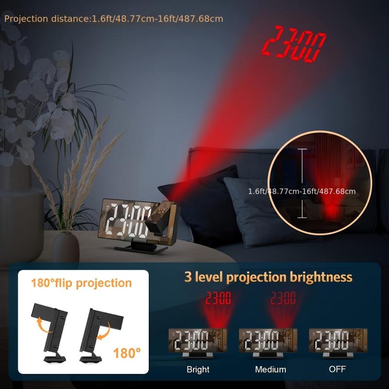 Digital Alarm Clock with Large LED Screen for Bedroom
