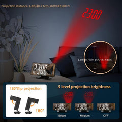 Digital Alarm Clock with Large LED Screen for Bedroom