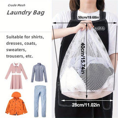 Mesh Laundry Bag Drawstring Travel Wash Bags 80x60cm