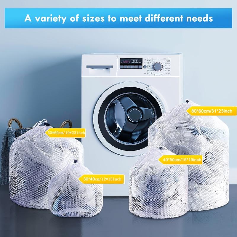 Mesh Laundry Bag Drawstring Travel Wash Bags 80x60cm