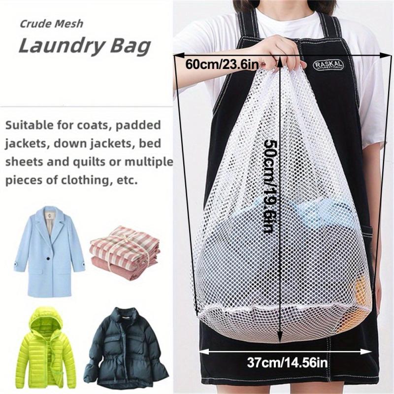 Mesh Laundry Bag Drawstring Travel Wash Bags 80x60cm
