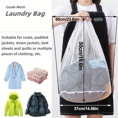 Mesh Laundry Bag Drawstring Travel Wash Bags 80x60cm