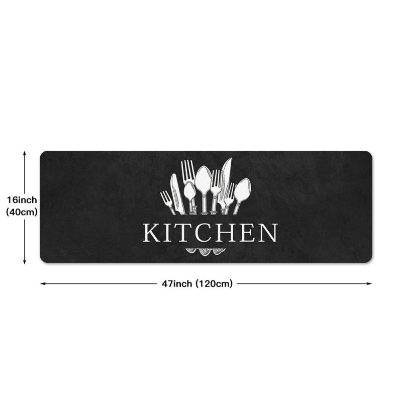 Soft Thickened Kitchen Mat Non-slip Waterproof Runner Rug