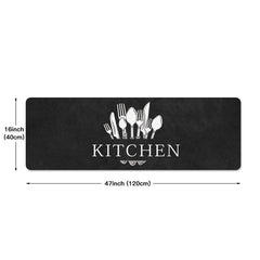 Soft Thickened Kitchen Mat Non-slip Waterproof Runner Rug