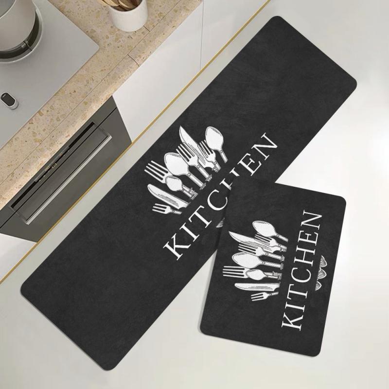 Soft Thickened Kitchen Mat Non-slip Waterproof Runner Rug