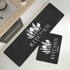 Soft Thickened Kitchen Mat Non-slip Waterproof Runner Rug