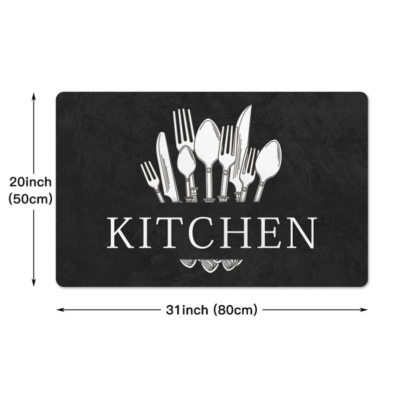 Soft Thickened Kitchen Mat Non-slip Waterproof Runner Rug