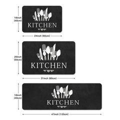 Soft Thickened Kitchen Mat Non-slip Waterproof Runner Rug