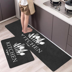 Soft Thickened Kitchen Mat Non-slip Waterproof Runner Rug