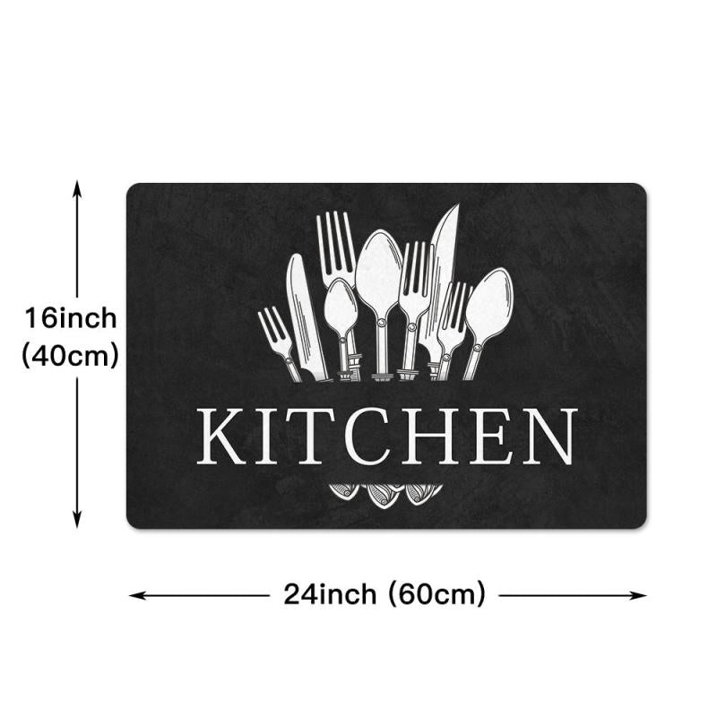 Soft Thickened Kitchen Mat Non-slip Waterproof Runner Rug