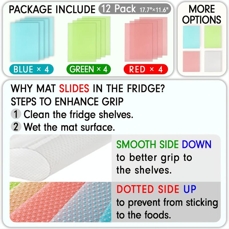 Washable Fridge Mats Refrigerator Covers Pads Waterproof Non Slip