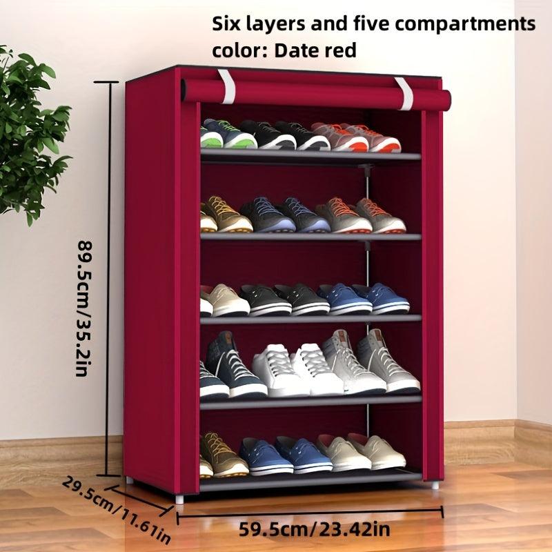 1pc Shoe Storage Rack With Cover Dustproof Large Capacity Shoes Rack