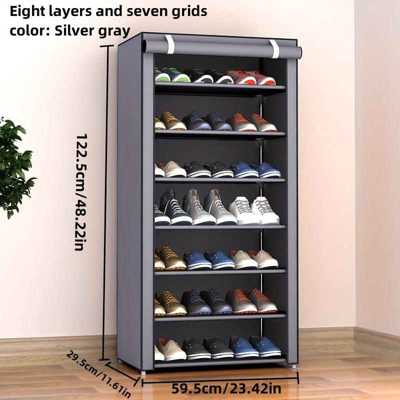 1pc Shoe Storage Rack With Cover Dustproof Large Capacity Shoes Rack