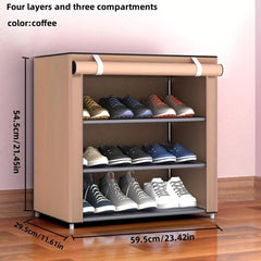 1pc Shoe Storage Rack With Cover Dustproof Large Capacity Shoes Rack